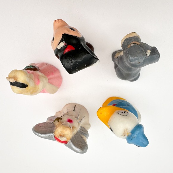 Vintage Disney Candles Set Mickey Donald The Tramp Princess Fairy - Picture 6 of 13